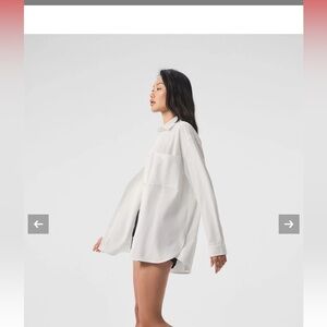 Alo Light Green Button-Up Shirt